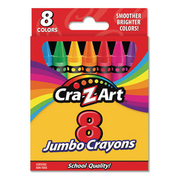 Cra-Z-Art® Jumbo Crayons, 8 Assorted Colors, 8-pack freeshipping - TVN Wholesale